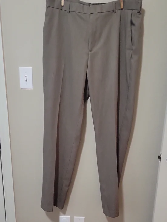 Van Heusen Men's Taupe Dress Pants - Slim Tailored Fit
