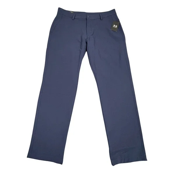 NWT Under Armour 38x32 Matchplay Performance Golf Pants Navy Blue Straight Leg