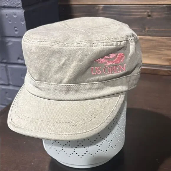 US Open Beige Pink Golf Athletic Hat One Size