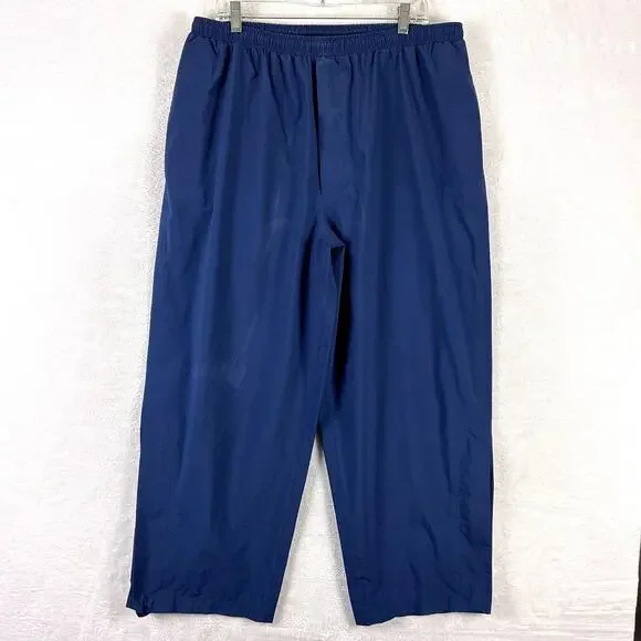 Zero Restriction Rain Pants Mens L Blue Gore-Tex Waterproof Preppy Outdoors USA