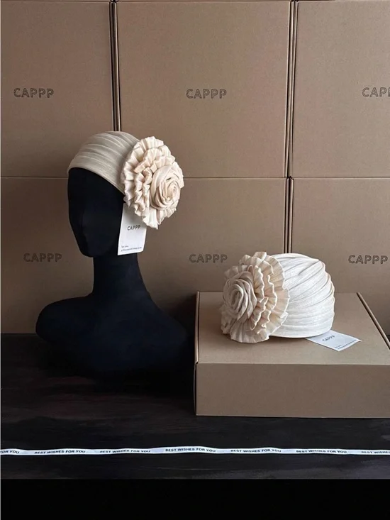 Silk linen handmade 3D retro hat