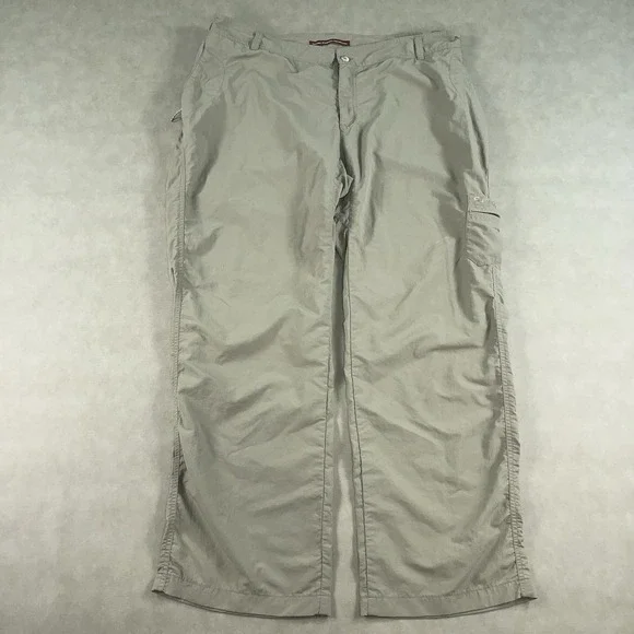 Simms Fishing Pants Mens XL Beige Nylon Cargo Pockets Outdoor Hiking‎ Travel