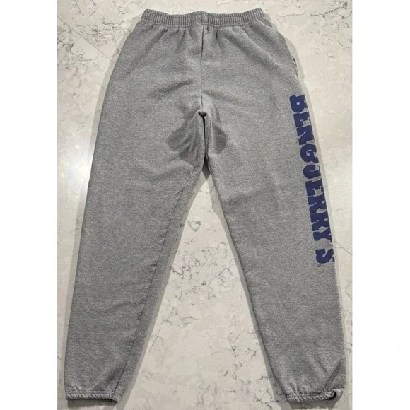 VTG 90s Ben & Jerry's Ice Cream Sweatpants Mens Medium Gray JERZEES Super Sweats