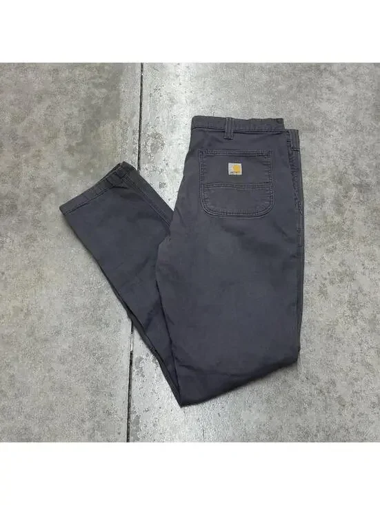vintage carhartt grey straight leg cargo pants size 38 x 34