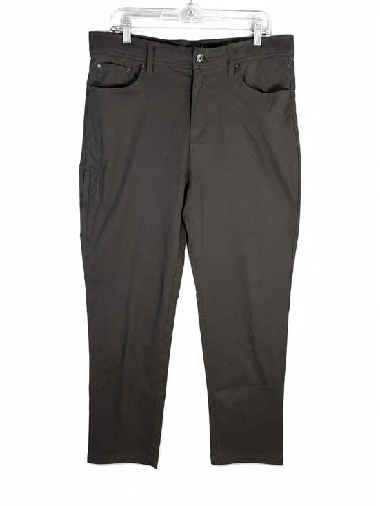 Gerry Men’s 34x32 Stretch Hiking Travel Pants Gray Nylon Utility Pocket Outdoor