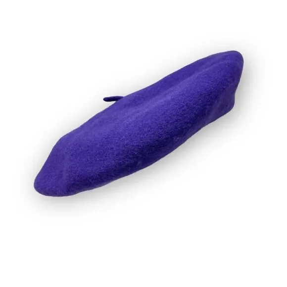 KB Beret Hat Purple Wool Felt Classic Beret Cap Cabbie Newsboy Women’s OSFM