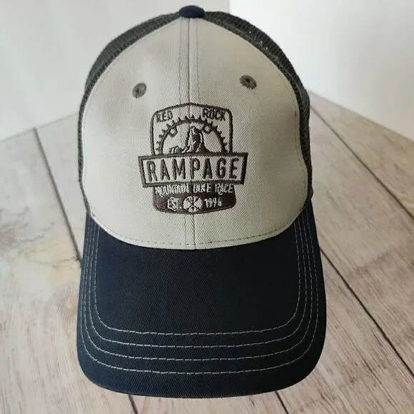 Rampage Red Rock Mountain Bike Race snap back trucker hat