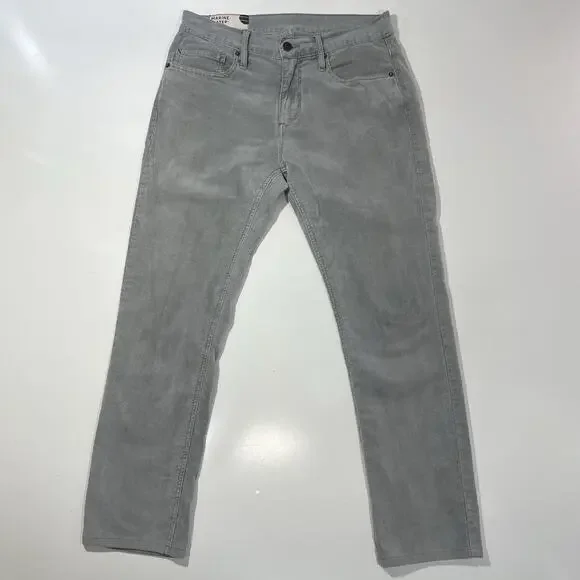 Marine Layer Pants Men’s 32 X 30 Gray Corduroy Cambridge Cord Casual Stretch