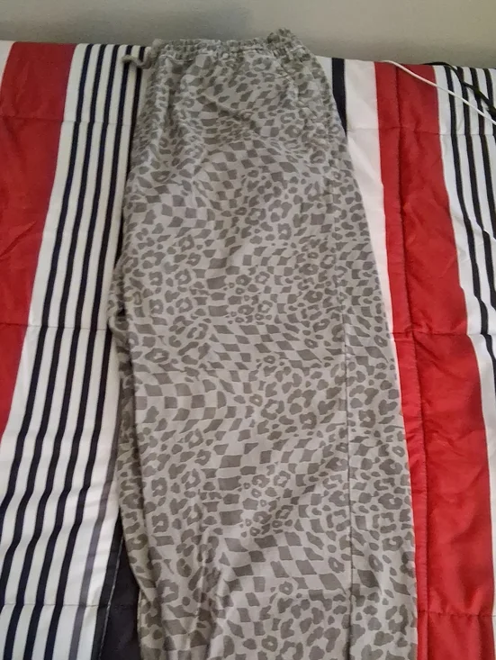 Vans Gray Leopard Print Jogger Pants