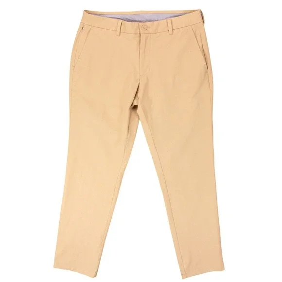 Vineyard Vines On-The-Go Pants Mens 32x30 Khaki Tan Stretch Performance Chinos