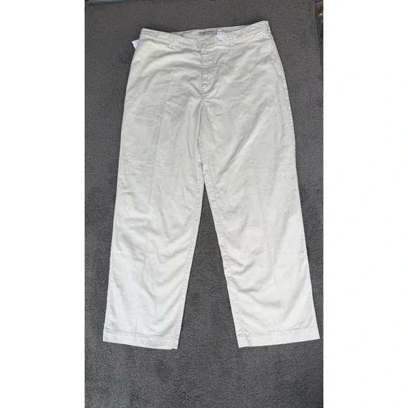 Vintage Old Navy Khakis Mens 38x32 Cream Off White Cotton Straight Chino Pants