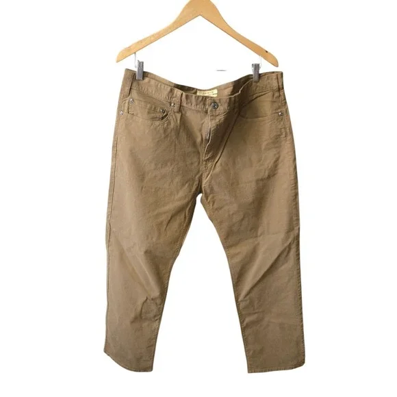 Orvis 38x30 Five Pocket Khaki Pants‎ Brown Cotton Straight Outdoor
