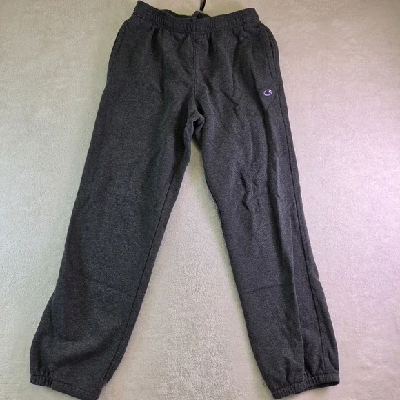 Champion Mens Charcoal Heather Grey Fleece Jogger Sweatpants Large 3065