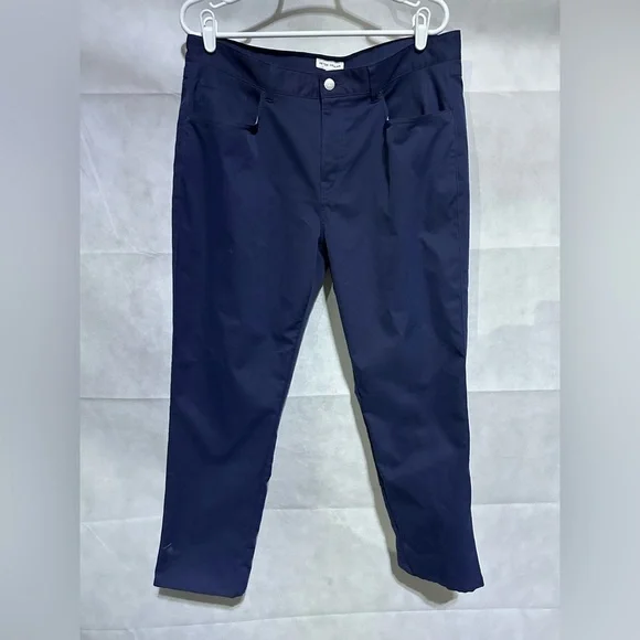 Peter Millar Chino Golf Pants Men’s 36x27 Navy Blue Ultimate Sateen 5 Pocket EUC