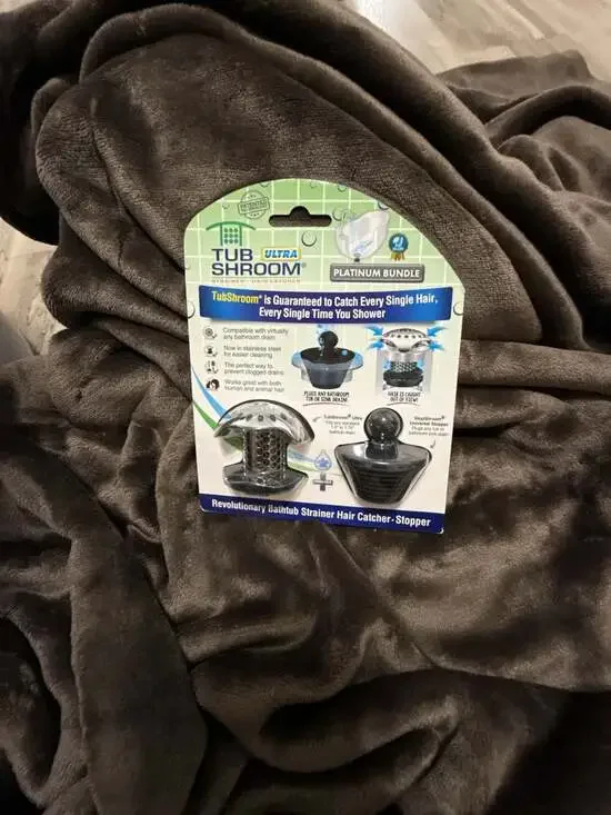 TubShroom Ultra Platinum Bundle Bathtub Strainer and Stopper