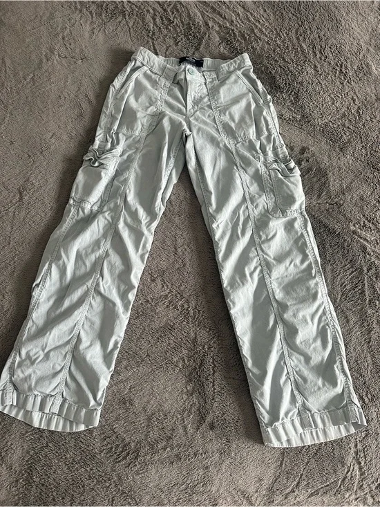 Hollister Women’s Light Blue Cargo Pants - Casual Utility Style