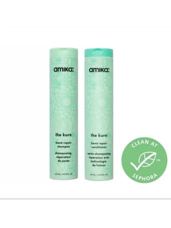 amika Mint Green The Kure Bond Repair Shampoo & Conditioner Duo