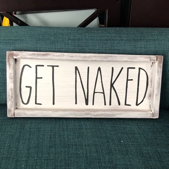 Rustic Get Naked Bath Sign