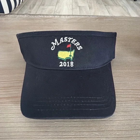 Masters 2018 Fit Embroidered Navy Adjustable Visor by American Needle B12