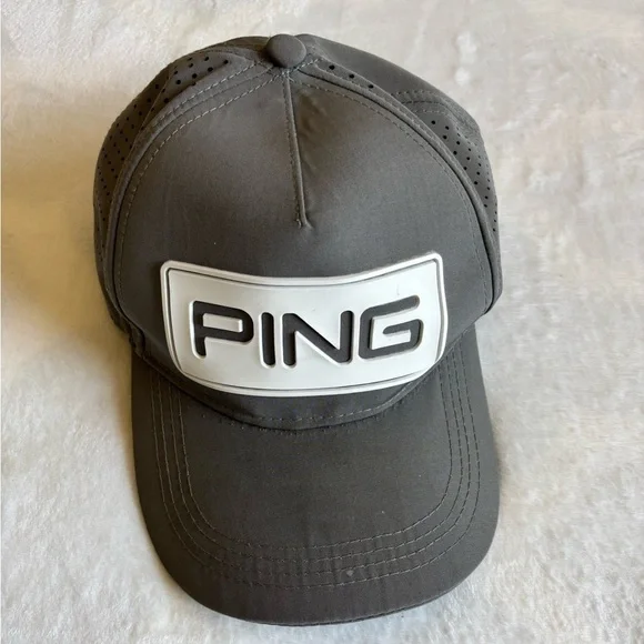 Ping Charcoal Cap with White Emblem Accessories
