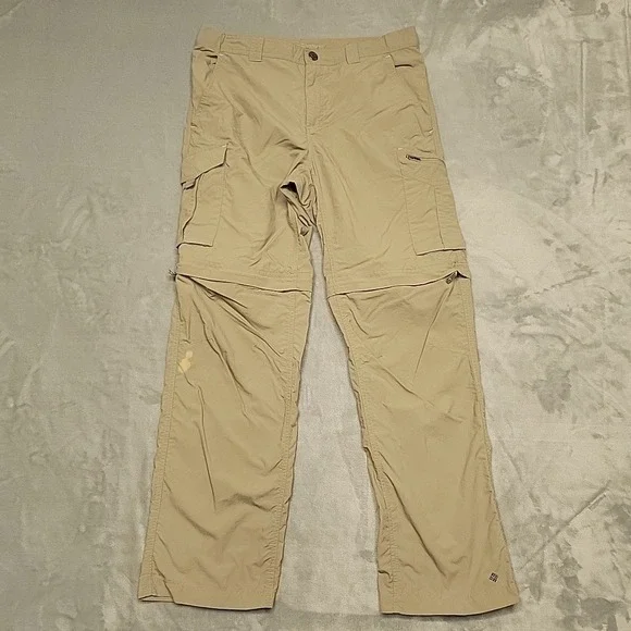 Columbia Cargo Pants Men 32x30 Silver Ridge Convertible Hiking Fishing Utility.