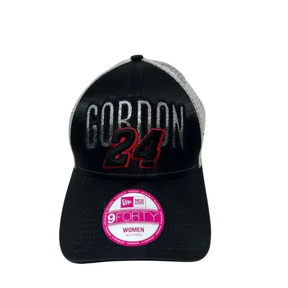 New Era Nascar Jeff Gordon 24 Black Women's Ballcap Hat NWT