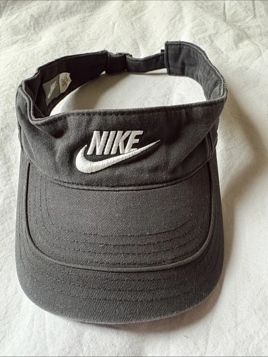 Nike Black Visor with White Embroidered Logo