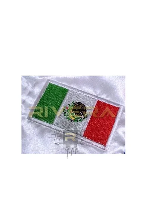 6 Embroidered Mexico Flag Patches Iron-On Sew-On Bandera de México Military
