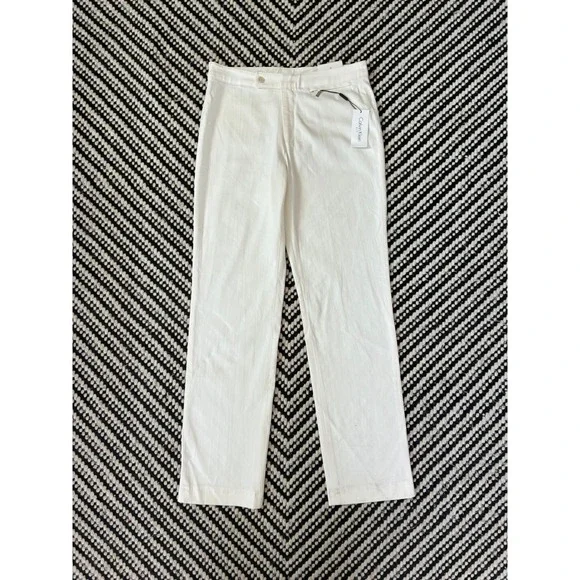 Calvin Klein Golf Mens White Straight Leg Trousers  Size 10 NEW