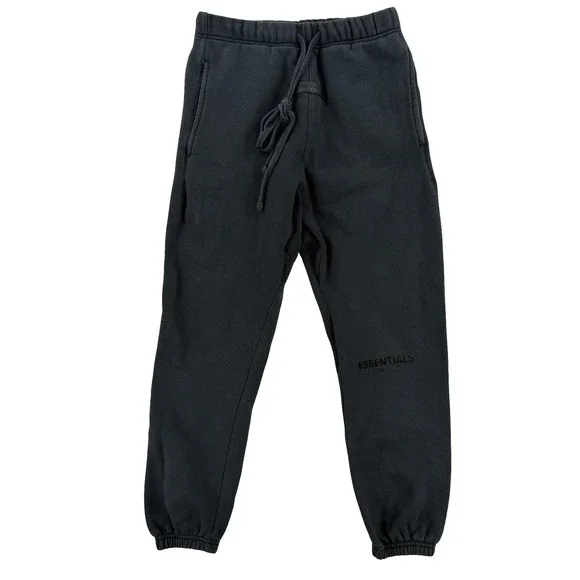 Fear Of God Essentials Sweatpants Mens Small Black Jogger Pants Elastic Waist
