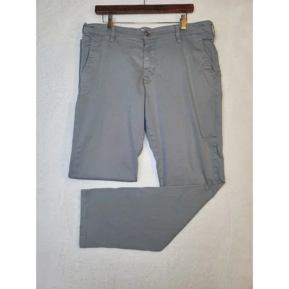Mavi Philip Relaxed Straight Leg Pants Mens 38x33 Grey Chino Trousers Cotton