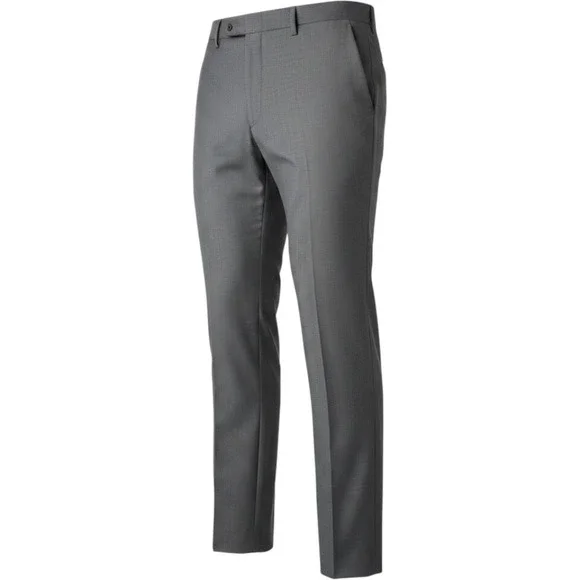 Haggar Men 40x32 Premium Flex Straight Fit Dress Pants Dark Grey Stretch HD70000