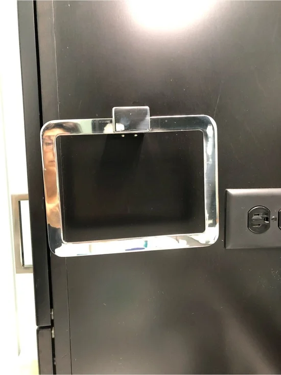 Modern Wall Mounted Closed Rectangle Towel Ring Polished Chrome Finish