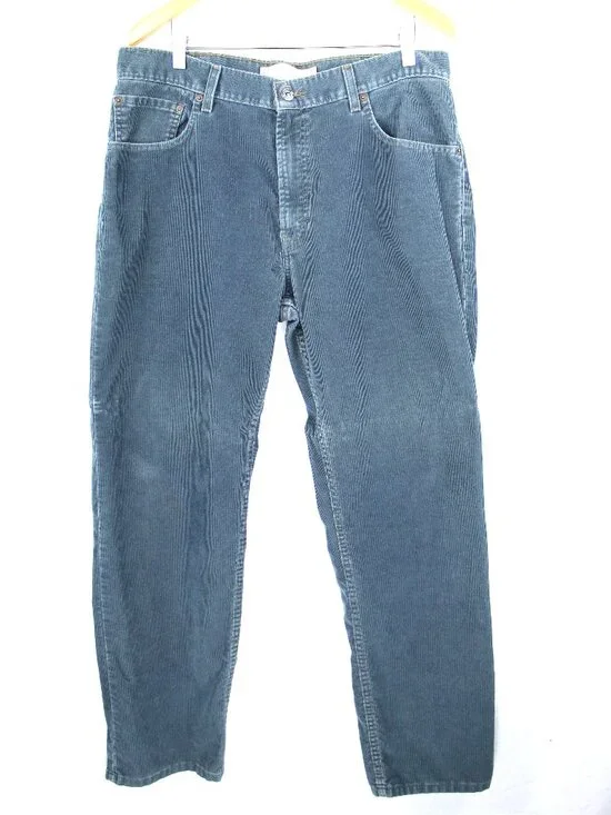 Levi's 559 Men's Relaxed Straight Blue Corduroy Pants 36x32 Grunge W36 L30.5