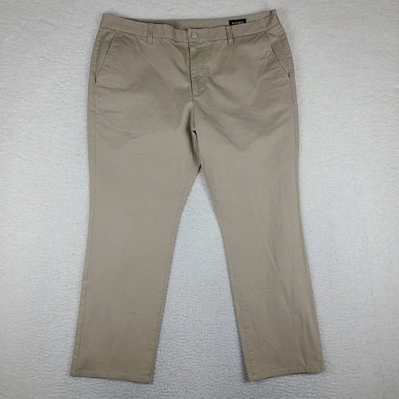 BONOBOS‎ Pants Mens 40x30 Beige Slim Chino Khakis HEMMED