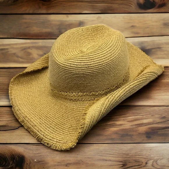 New Women's Tan Straw Cowboy Hat - Stylish and Packable