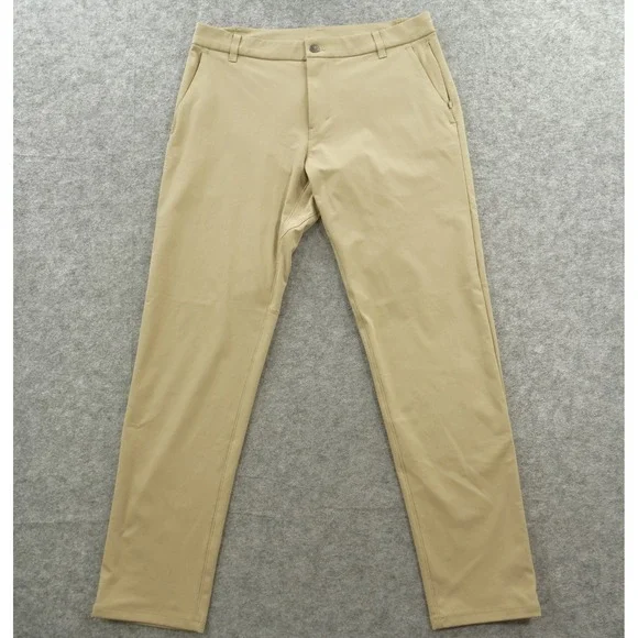Lululemon Pants Mens 34 Commission Chino Flat Front Classic Fit Medium Rise Golf