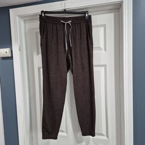 Lululemon Pants Mens Medium Brown Soft Jersey Tapered Sweatpants Lounge Stretch