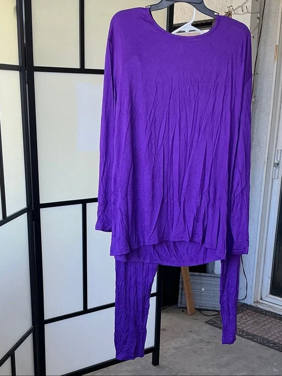 Purple Two-Piece men or ladies sleepwear