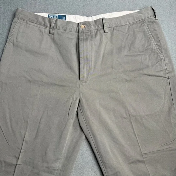 Polo Ralph Lauren Preston Pant Mens 40x30 Grey Cotton Twill Chino Trousers
