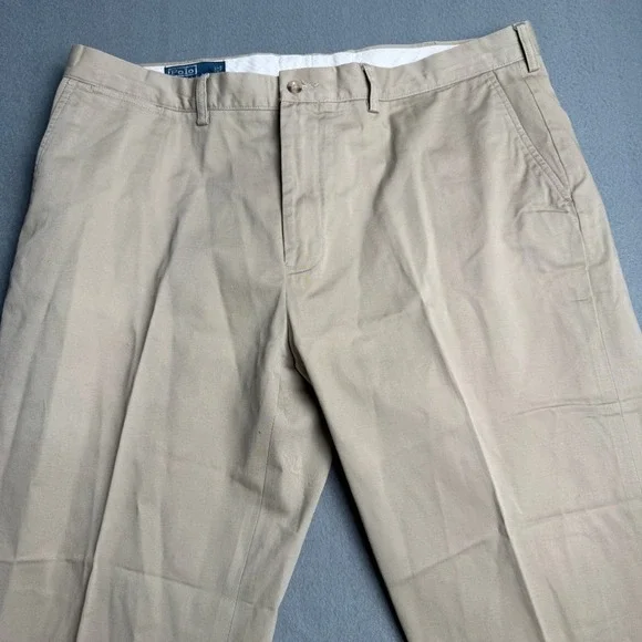 Polo Ralph Lauren Mens Chino Pants 40x30 Tan Khaki Cotton Twill Pony Logo