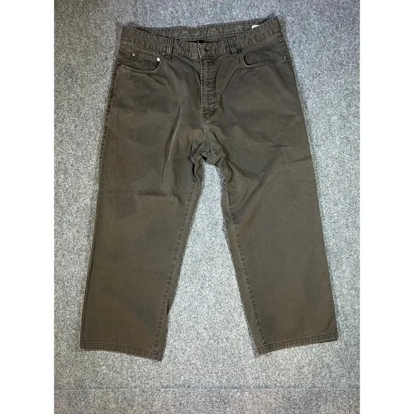 Ermenegildo Zegna Pants Mens 40 Brown Cotton Straight Leg Made in Italy