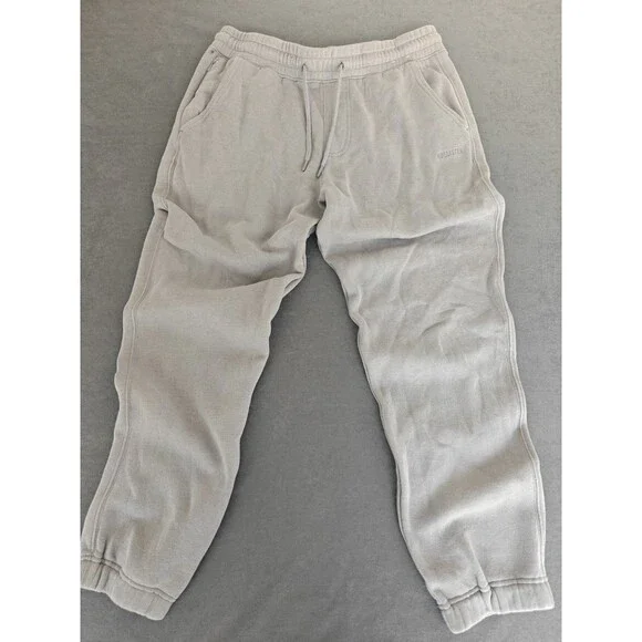 Hollister Relaxed Jogger Sweatpants Mens Medium Gray Fleece Lined Zip Pocket