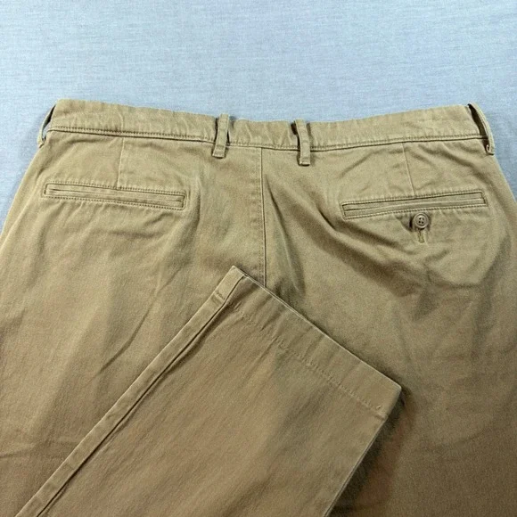 J.Crew 770 Straight Chino Pants Mens 34x27 Khaki Tan Excellent Stretch Cotton