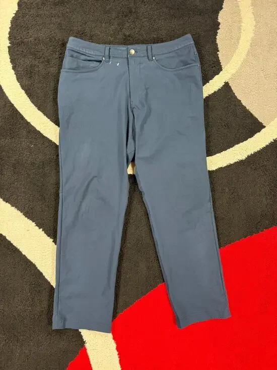 Lululemon Pants Mens 32x28 Navy Stretch Travel Casual Performance ABC Pant Slim