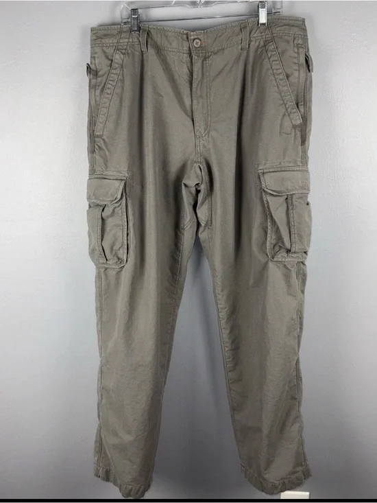 L.L Bean Lined Pants 38x34 (*actual 38x33) Gray Ripstop Utility Tactical Cargo