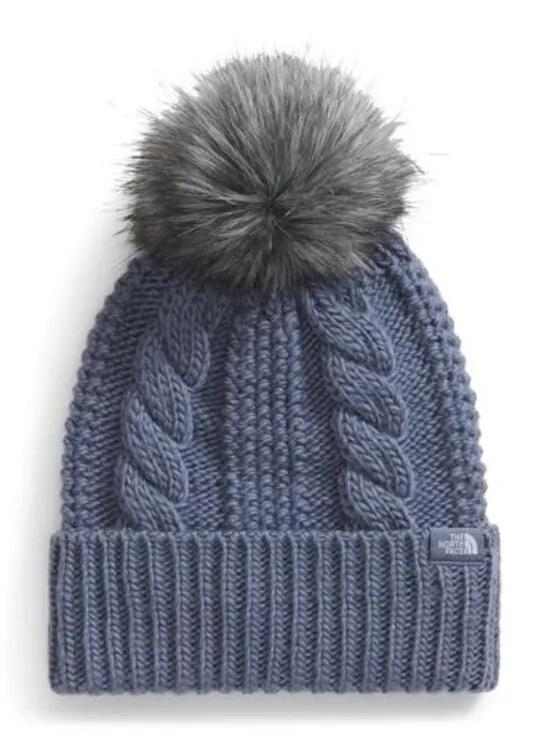 THE NORTH FACE Women's Oh Mega Fur Pom Beanie | Deep Fit Cuffed Winter Hat NWT
