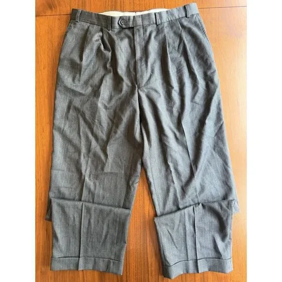 Lauren Ralph Lauren Men's Total Comfort Grey Pinstripe Dress Pants - Size 36x32
