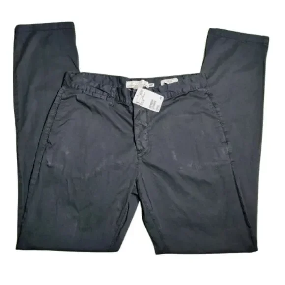 H&M L.O.G.G. Men’s Slim Fit Chino Pants Size 31 Gray Button Fly Casual