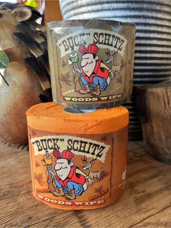 Buck Schitz Woods Wipe Novelty Hunting Toilet Paper Set of 2